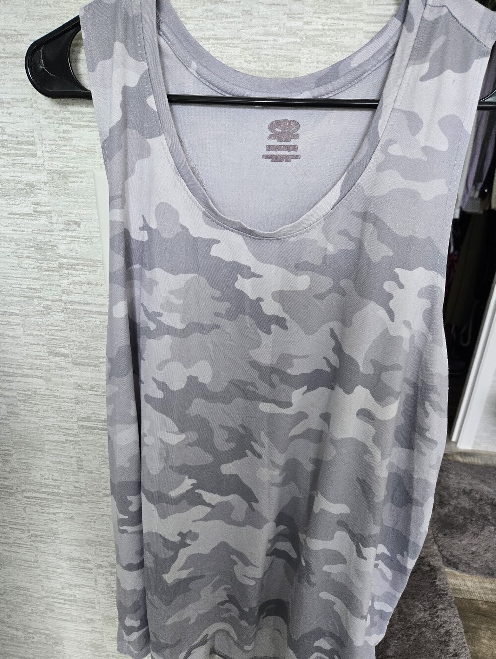 Gray Camo Athletic Tank Top